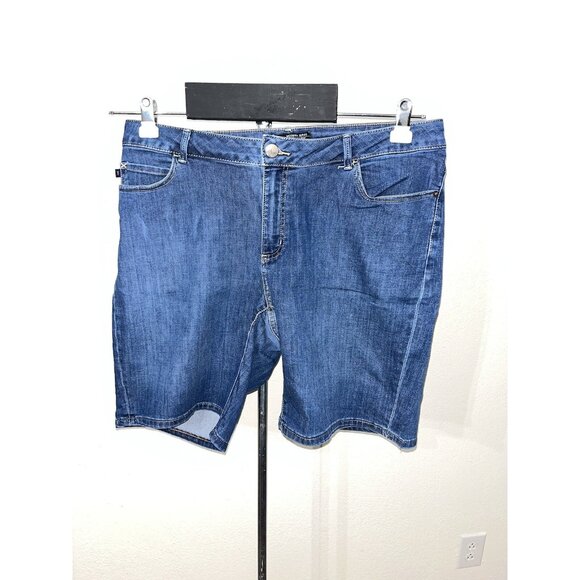 Lee Modern Series Curvy, Fit, Jean Shorts, Women 16 36X9 High Rise ￼Stretch - Picture 1 of 10